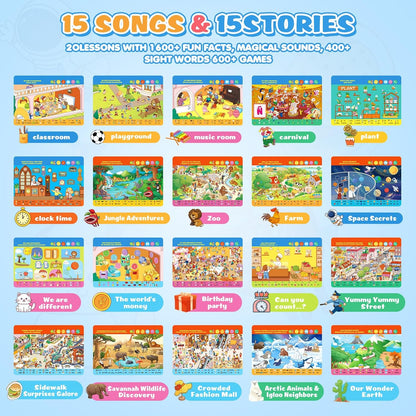 Interactive Search and Find Activity Books for Kids Ages 3-5, Toddler Travel Games Toys for Car