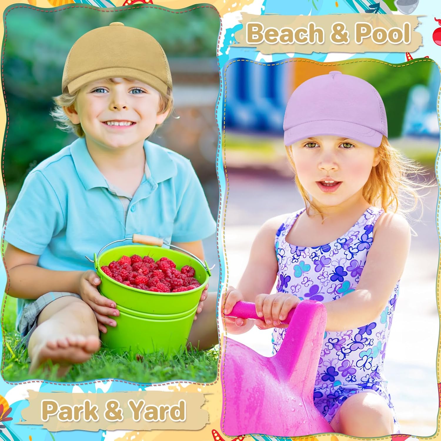 qikqik Baby Baseball Cap Toddler Baseball Hat with Mesh Infant Sun Hat UPF 50+ Baby Ball Cap