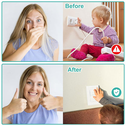 Outlet Covers Babepai 38-Pack White Baby Proof Electrical Protector Safety Improved Baby Safety