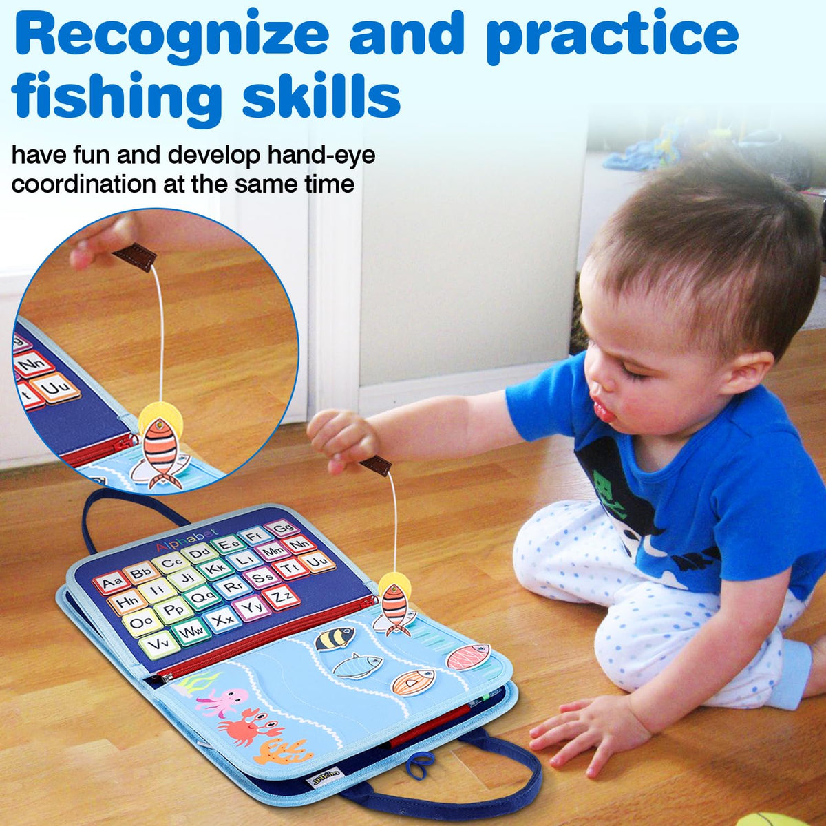 JHkim Busy Board Montessori Toys for Boys Girls Gifts, Sensory Toy, Educational Activities Travel