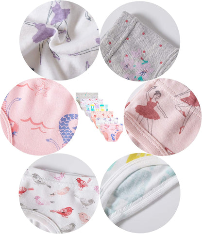 Family Feeling Little Girl Underwear Toddler Panties Big Kids Undies Soft 100% Cotton