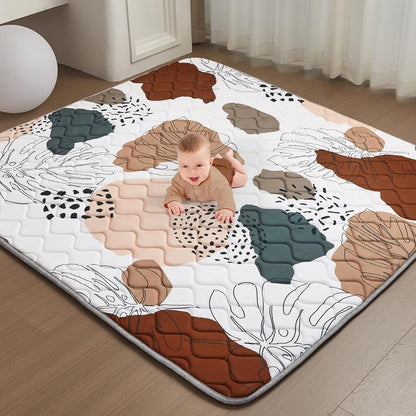 Baby Play Mat - Thicken 50x50 Inch Soft Foam Crawling Mat for Playpen & Floor, Non-Slip Waterproof