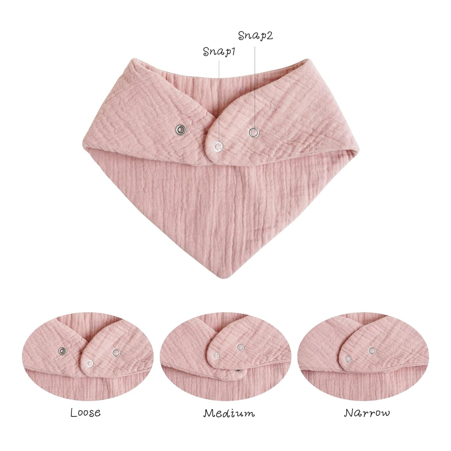 Konssy Muslin Baby Bibs 10 Pack Baby Bandana Drool Bibs 100% Cotton for Unisex Boys and Girls, Soft