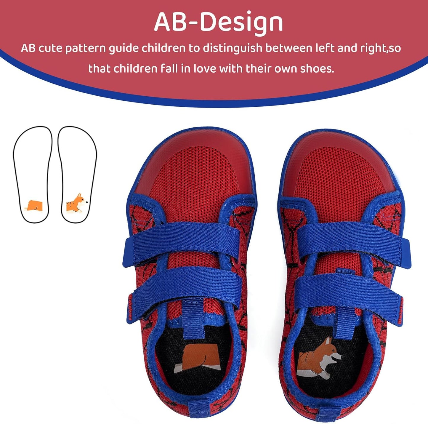 WateLves Toddler Little Kids Wide Barefoot Shoes The First Walking Shoes Girls Boys Breathable Zero