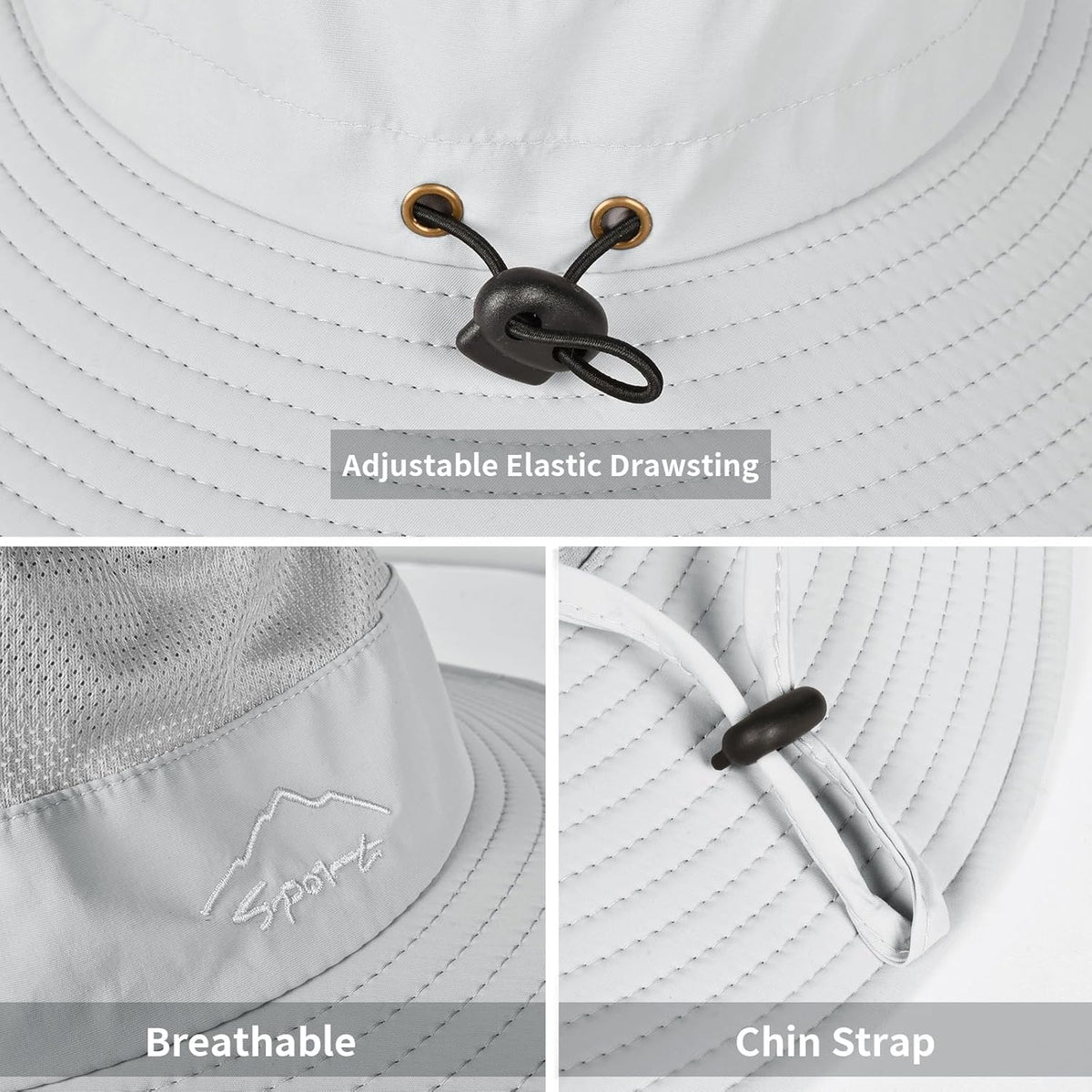 Sun Hats for Men Women Fishing Hat UPF 50+ Breathable Wide Brim Summer UV Protection Hat