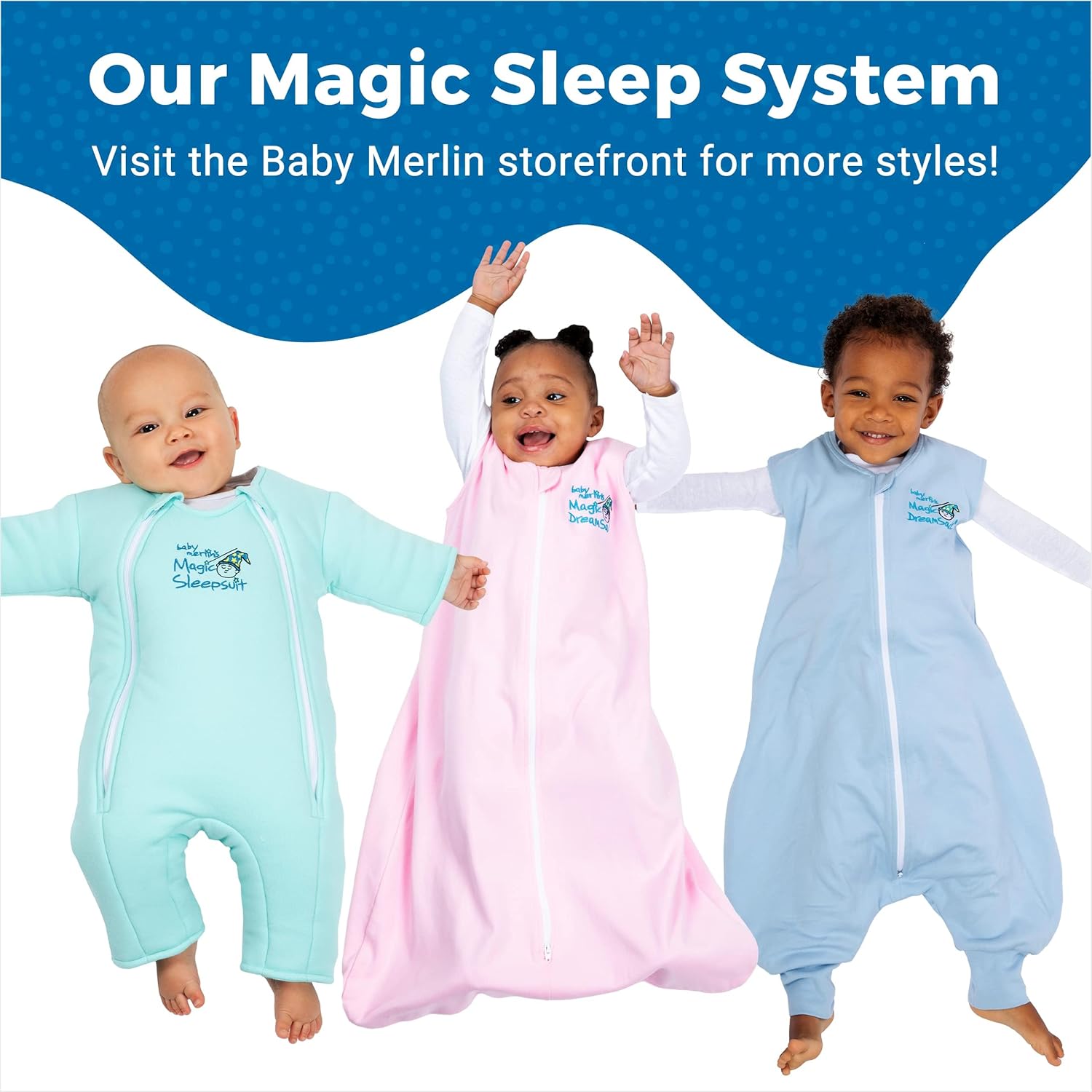 Magic Sleepsuit Baby Merlin's Bamboo/Cotton Baby Swaddle Transition Product - Soft and Cozy Design