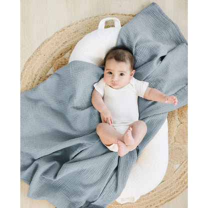 Konssy 3-Pack Muslin Baby Swaddle Blankets, 47 x 47 in Receiving Blankets