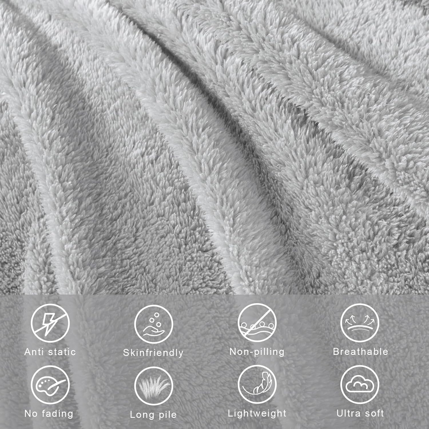 Exclusivo Mezcla King Size Flannel Fleece Blanket, Super Soft Velvet Plush Bed Blanket, Fuzzy Cozy