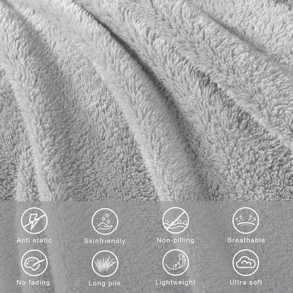 Exclusivo Mezcla King Size Flannel Fleece Blanket, Super Soft Velvet Plush Bed Blanket, Fuzzy Cozy