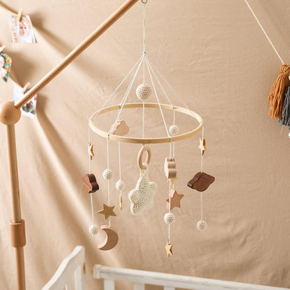 Baby Crib Mobile for Boys Girls| Boho Nursery Mobile| Gender Neutral Hand-Crocheted Mobile| Ceiling