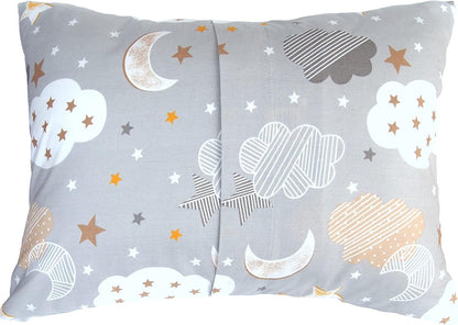 Toddler Pillowcases 13x18 Grey - Cotton Toddler Pillowcase Star Moon, Toddler Star Pillowcase Boy