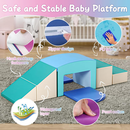 SURPCOS Foam Climbing Blocks for Toddlers - Soft Play Set for Toddlers 1-3 - Climbing Toys - Baby