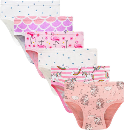 Cadidi Dinos Little Girls' Soft Cotton Underwear Kids Cool Breathable Comfort Panty Briefs Toddler