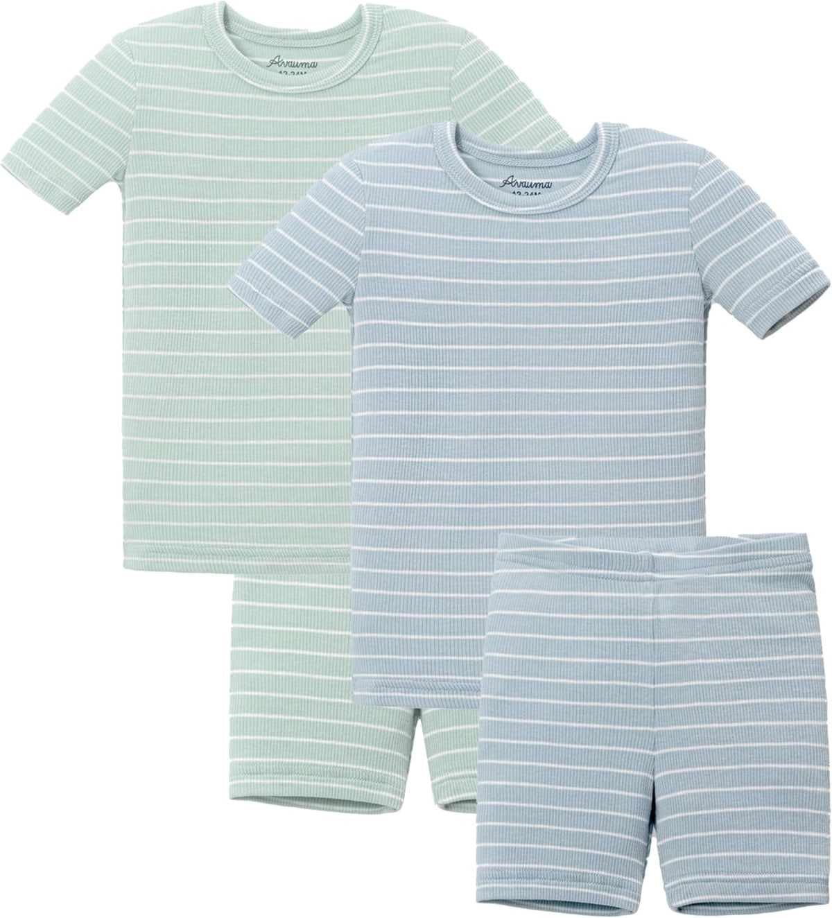 AVAUMA Stripe Pattern Baby Boys Girls Pajama Set Kids Toddler Snug fit Ribbed Sleepwear pjs for