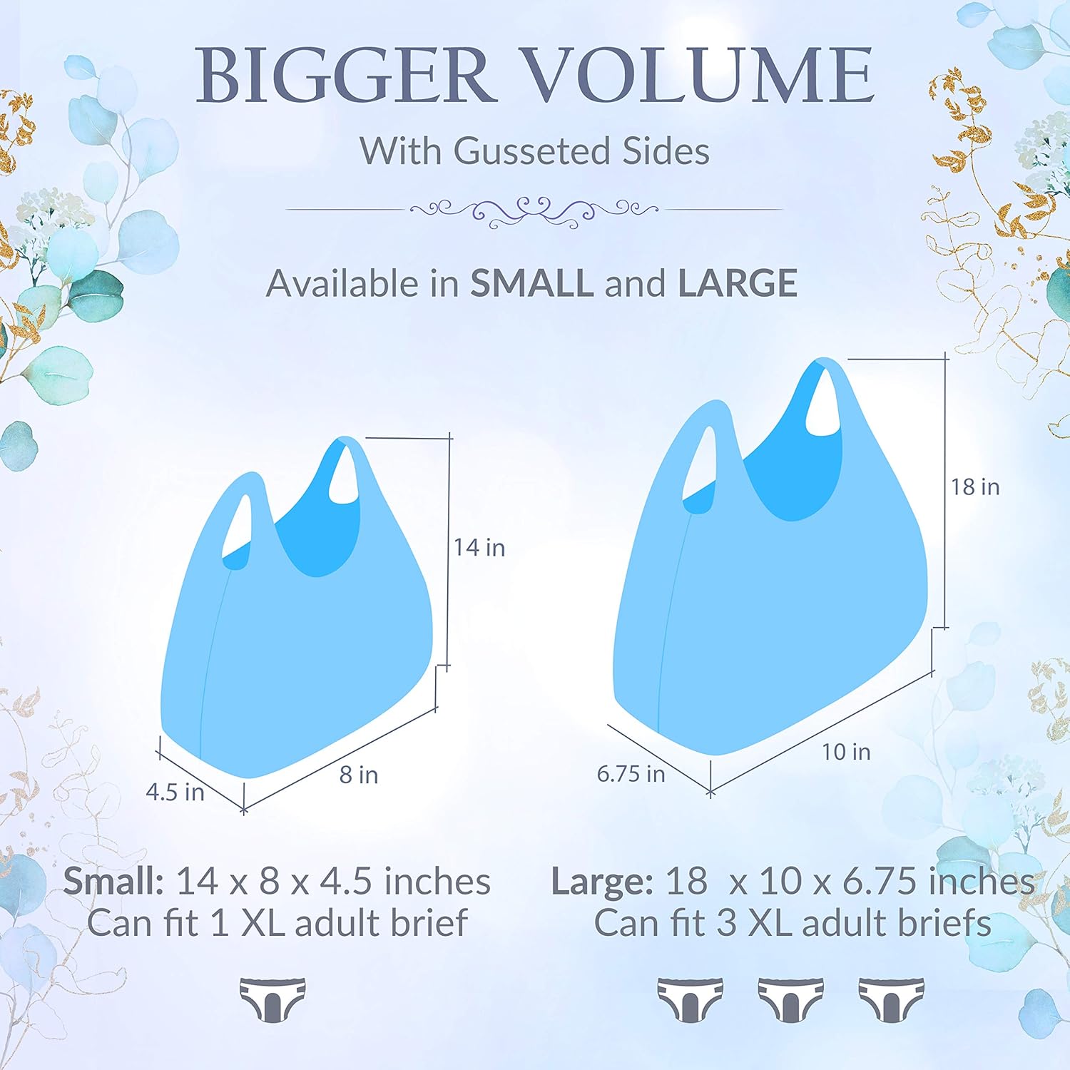 Heaven Scent Hygiene Bags 1.5MIL ULTRA-THICK Discreet Waste Disposal | MADE IN THE USA | Mild Baby