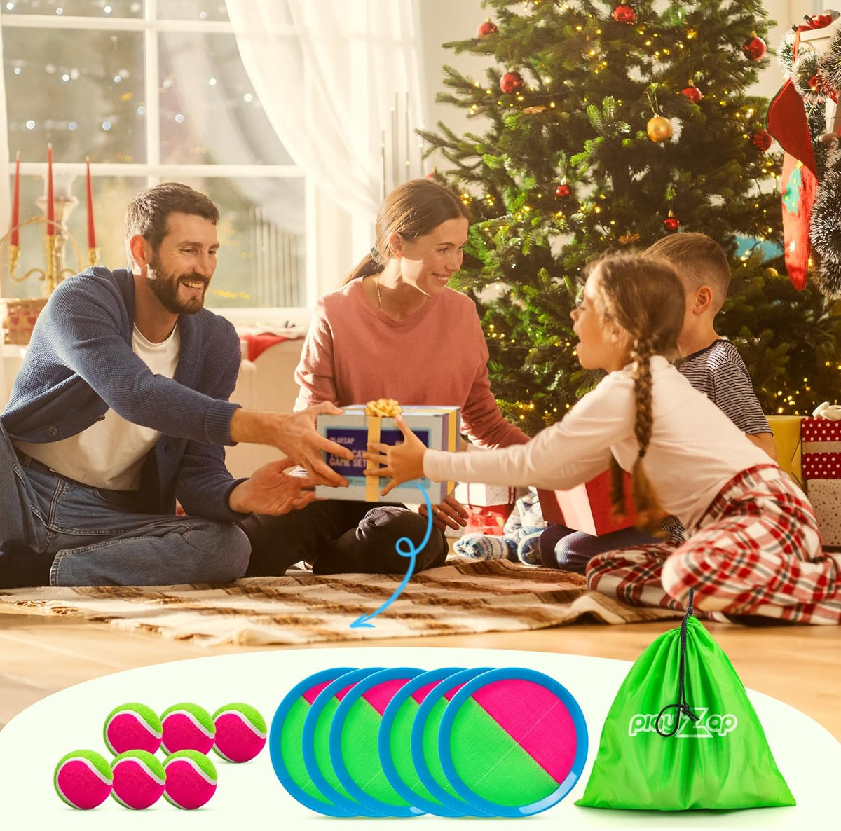 Toss and Catch Ball Set 6 Pack - Beach Toys Pool Toys Outdoor Games for Family Toddlers Kids Adults