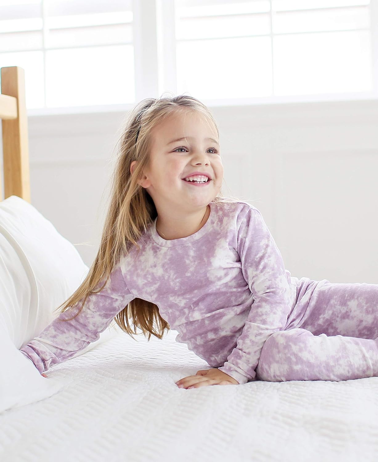 VAENAIT BABY 12M-12Y Toddler Kids Boys Girls 100% Cotton Marbling Tiedye Sung Fit Sleepwear Pajamas