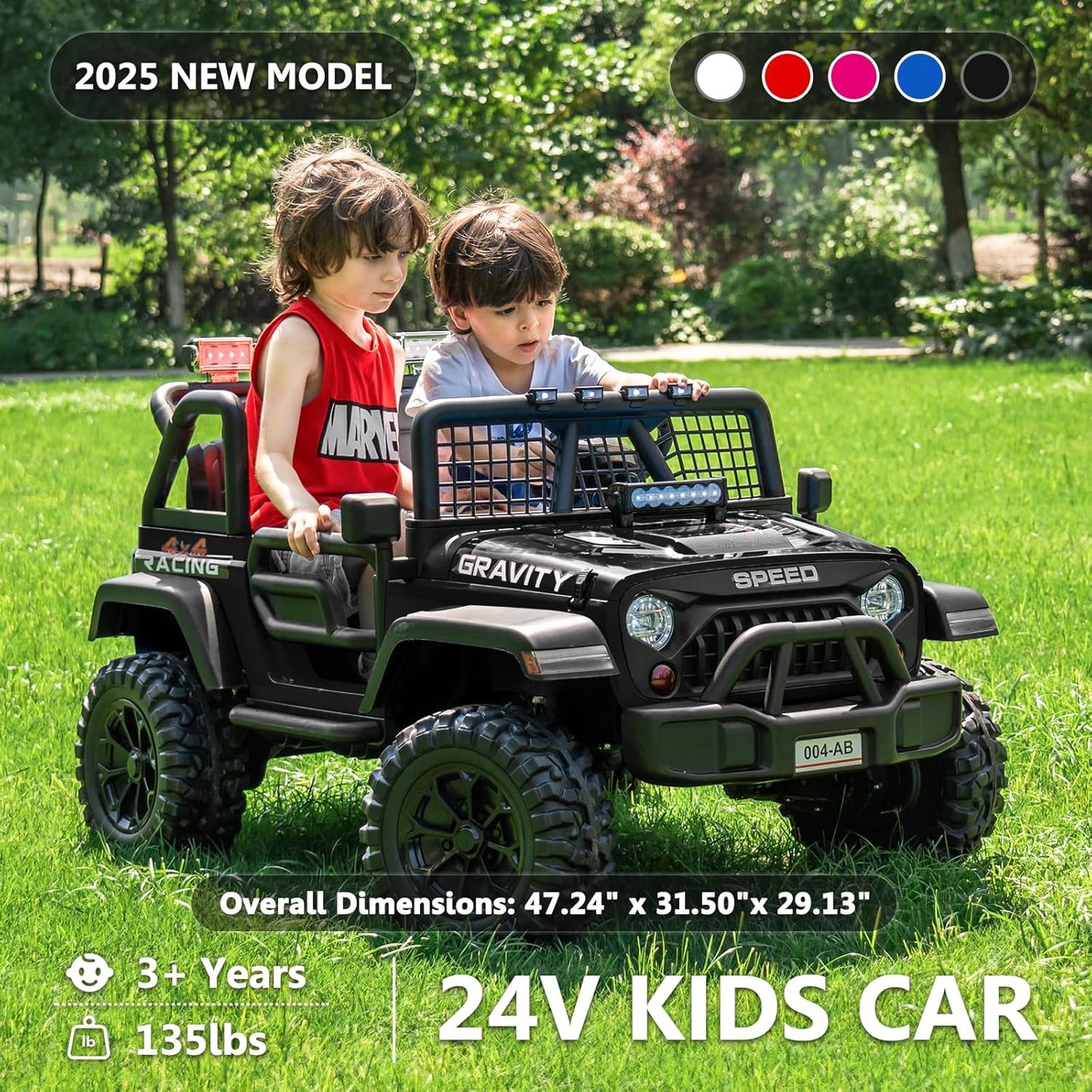 Sopbost 24V 7Ah 2 Seater Ride On Truck Ride On Toy for Big Kids Ride On Car with Remote Control