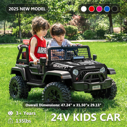Sopbost 24V 7Ah 2 Seater Ride On Truck Ride On Toy for Big Kids Ride On Car with Remote Control