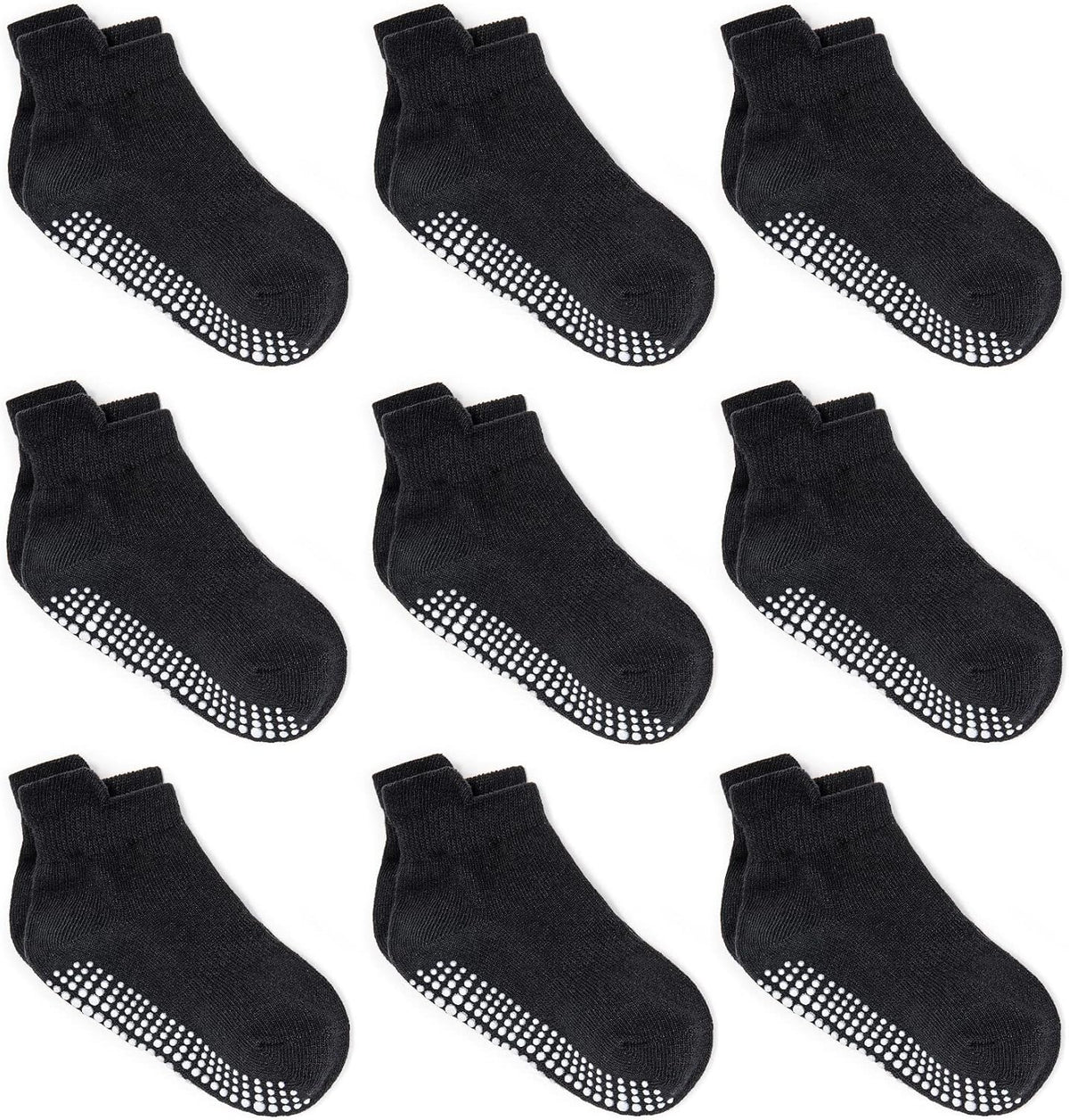 Zaples Baby Non Slip Grip Ankle Socks with Non Skid Soles for Infants Toddlers Kids Boys Girls