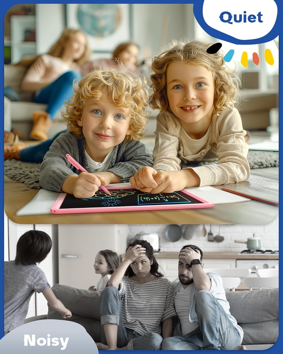 Bravokids 12 Inch LCD Writing Tablet for 3 Year Olds - Electronic Drawing Pad and Doodle Board as