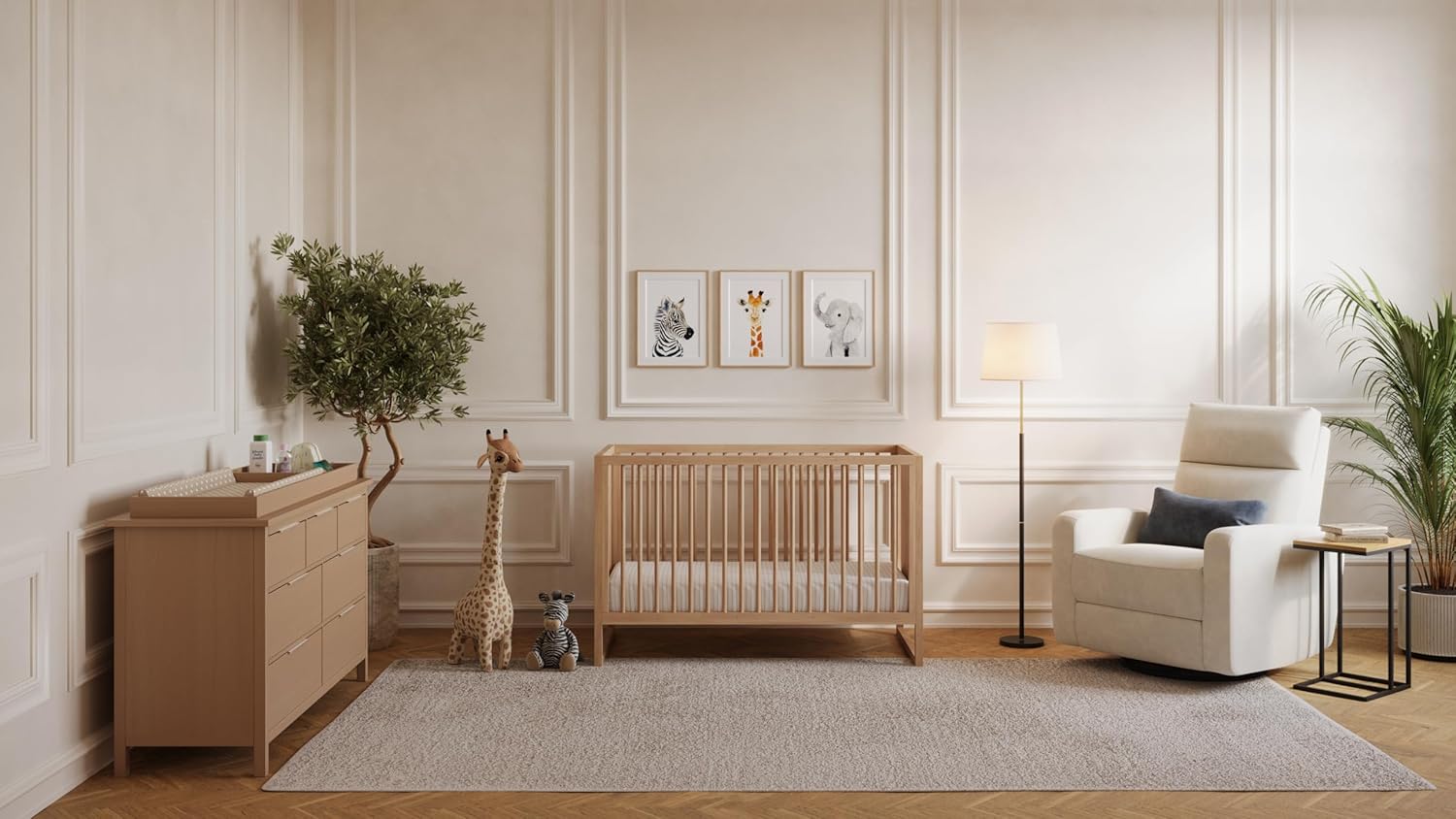 Nurture& The Crib - Baby, Toddler Convertible Crib | Sustainable Non-Toxic Materials | 3 Adjustable