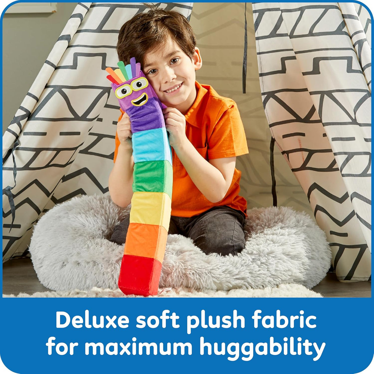 hand2mind Numberblock Seven Playful Pal, Plush Figure Toys, Numbers for Toddlers, Preschool Math