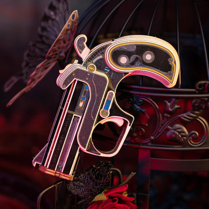 MU Wooden Puzzle for Adult Toy Gun Derringer-Obsidian Knight Defender Puzzles Building, AK47