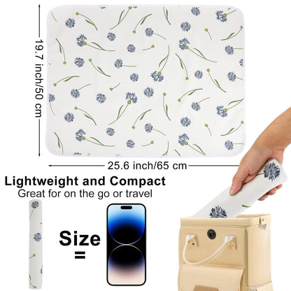 Baby Diaper Changing Pad, 19.7"x25.6" Waterproof Changing Pad Liners with 100% Muslin Cotton Front