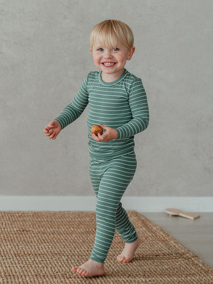 AVAUMA Stripe Pattern Baby Boys Girls Pajama Set Kids Toddler Snug fit Ribbed Sleepwear pjs for