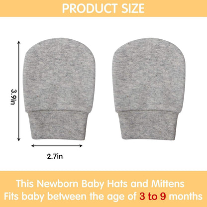 Geyoga 6 Pairs Newborn Baby Mittens No Scratch Gloves Infant Toddler Anti Scratch Essentials Unisex