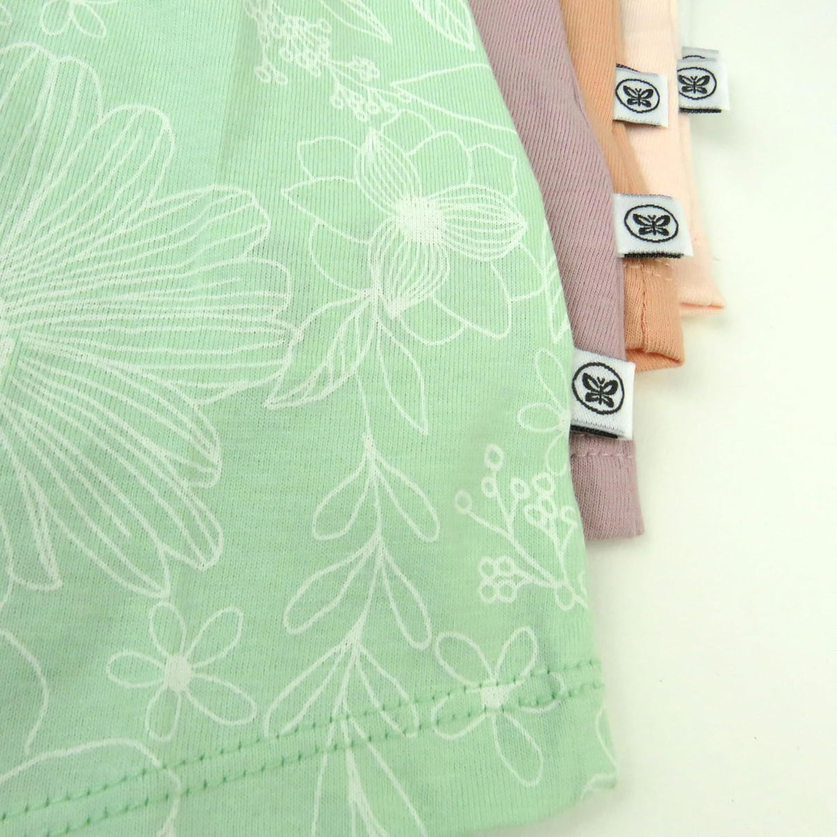 HonestBaby 5-Pack Short Sleeve T-Shirts 100% Organic Cotton Baby, Toddler, Little Kid, Boy, Girl