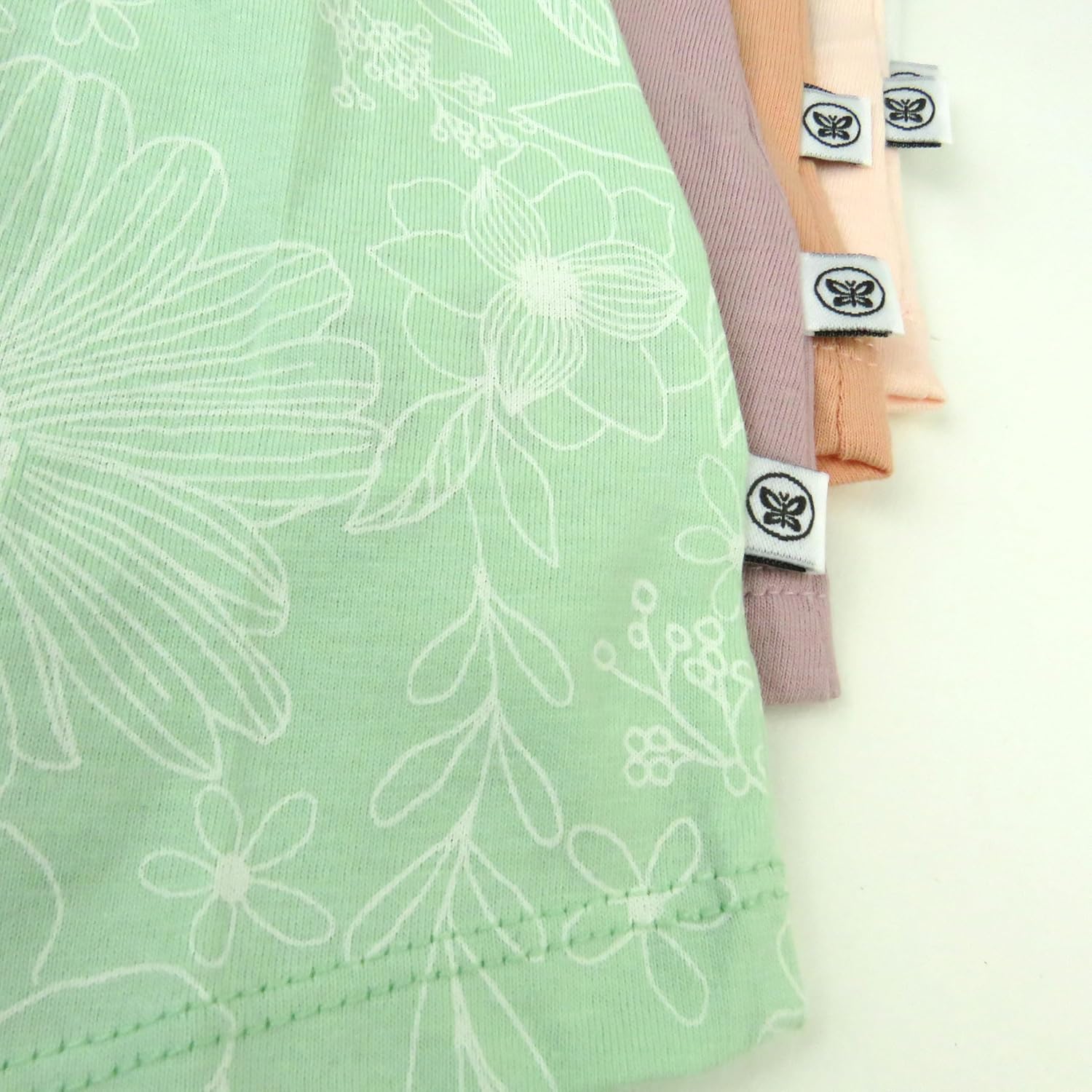 HonestBaby 5-Pack Short Sleeve T-Shirts 100% Organic Cotton Baby, Toddler, Little Kid, Boy, Girl