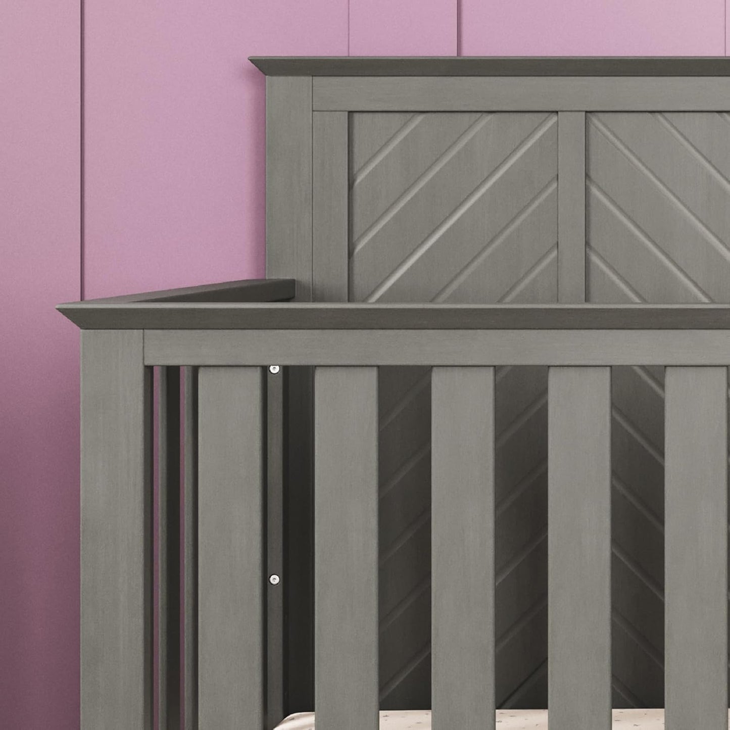 Child Craft Atwood 4-in-1 Convertible Crib, Baby Crib Converts to Day Bed, Toddler Bed and Full