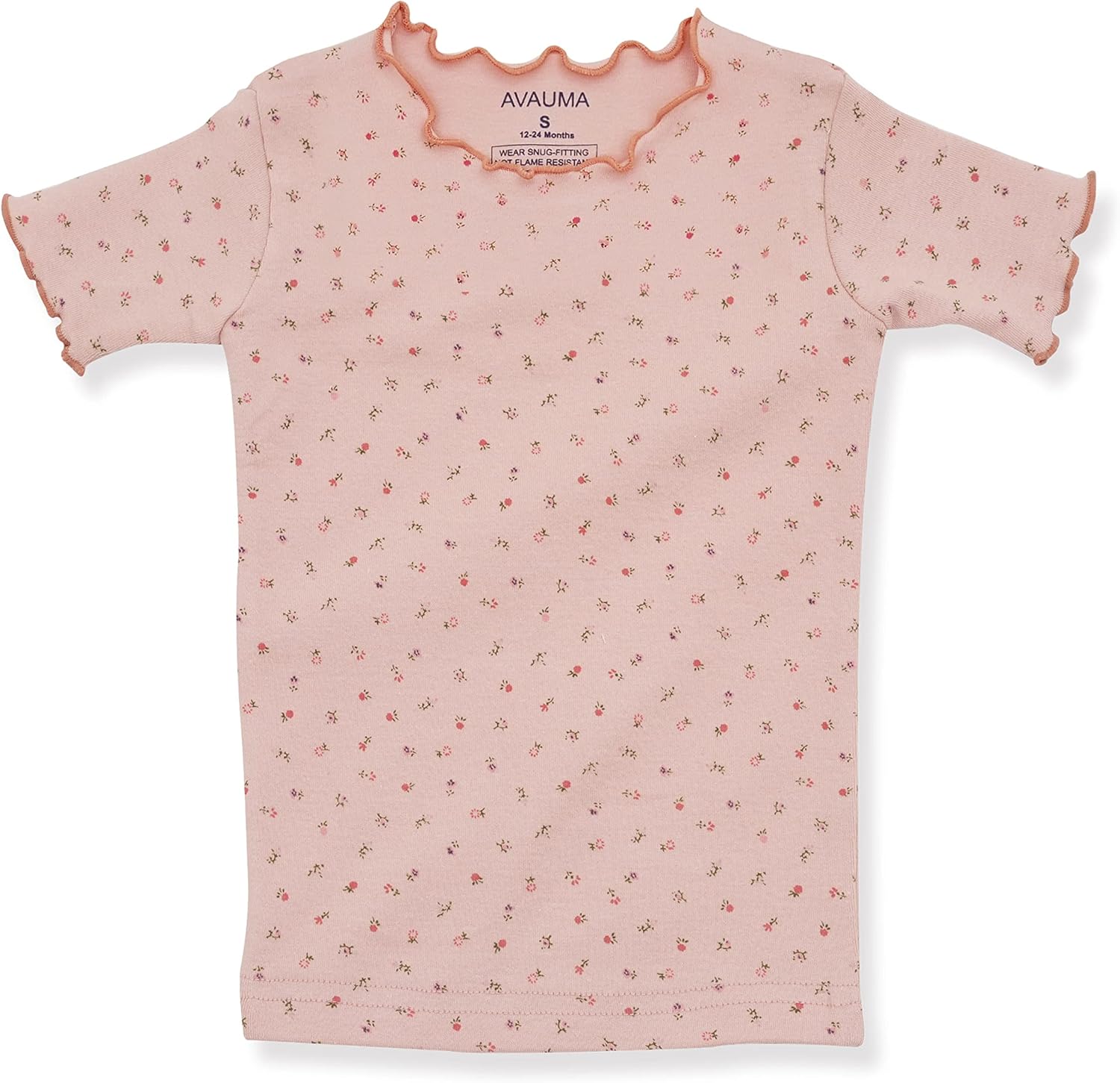 AVAUMA Baby Boy Girl Pajama Set 6M-7T Kids Cute Toddler Snug fit Flower Pattern Design Pjs Cotton