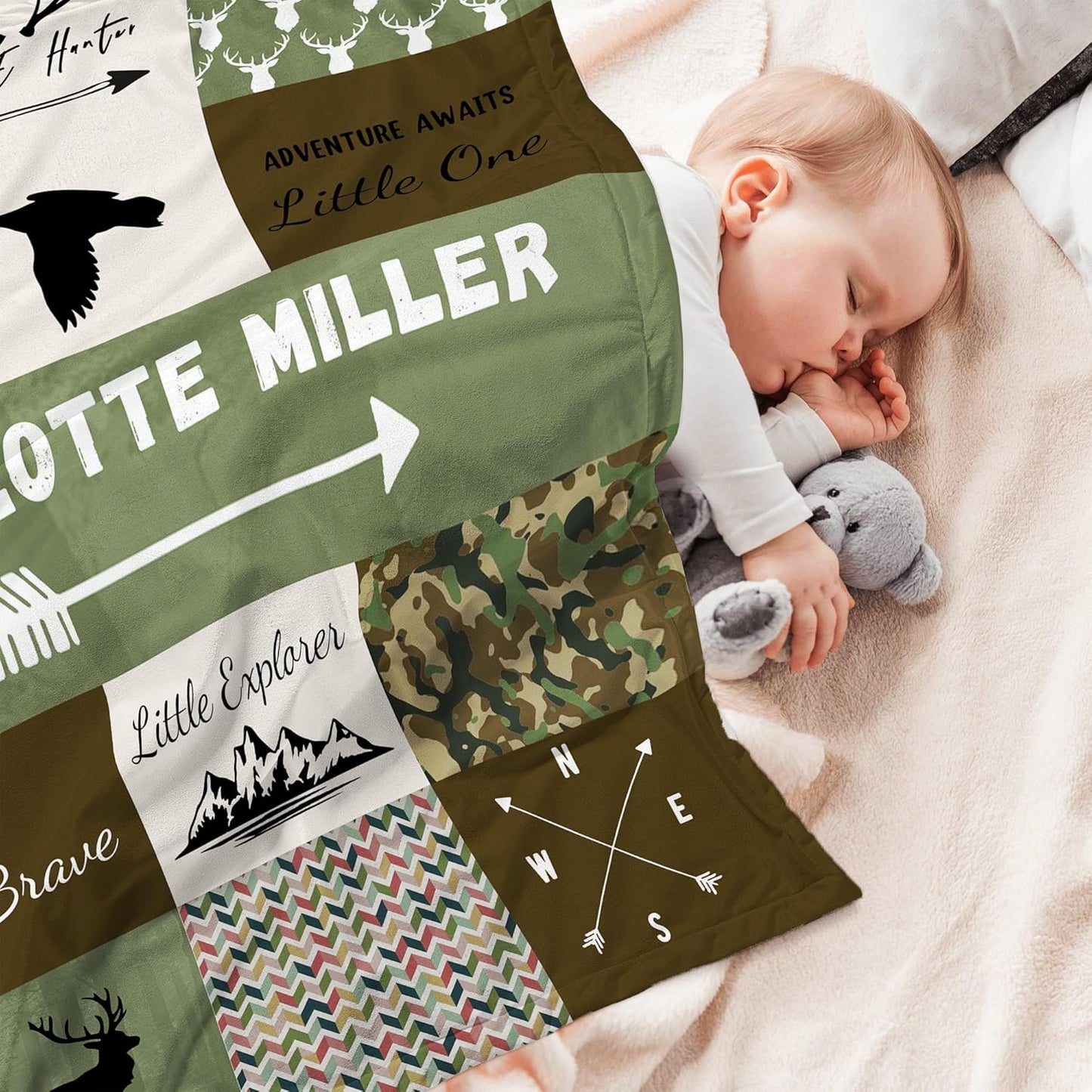 Custom Baby Blanket for Boy Girl Personalized Blanke with Name Gifts for Newborn Customized Gifts