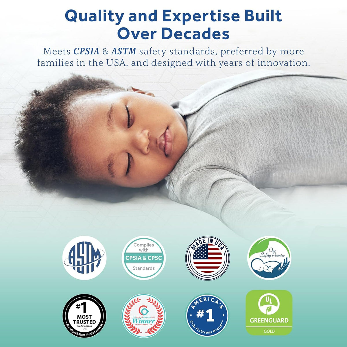 Sealy Baby Airy Night Diamond Breathable Crib Mattress, Made in USA, GREENGUARD GOLD Certified