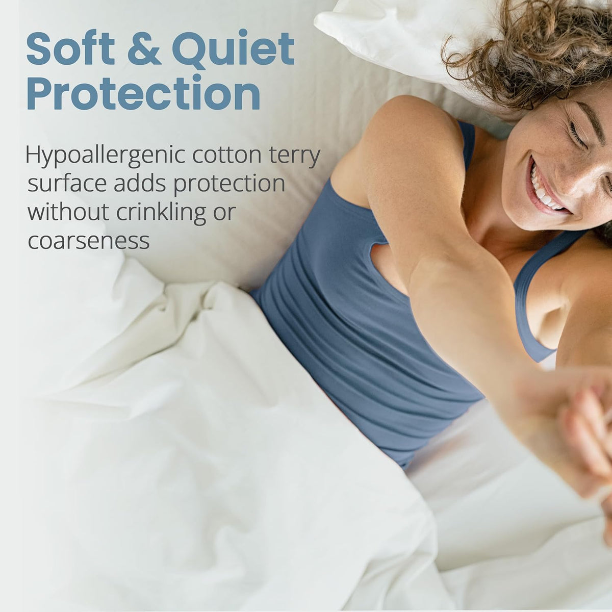 SafeRest Zippered Mattress Protector - Premium 12-15 Inch Waterproof Mattress Cover for Bed