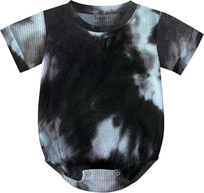 Jimonda Baby Bodysuit Newborn Tie Dye Clothes Infant Waffle One Piece Romper Baby Boys Girls Short