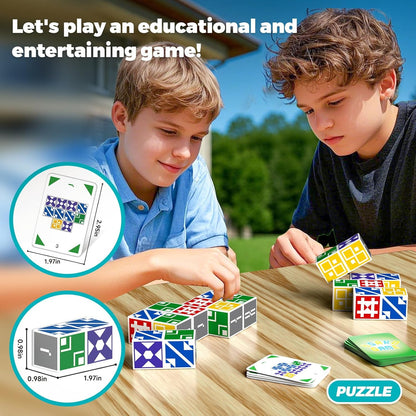 Family Matching Game for Kids & Adults, Block Puzzle Board Games for Boys & Girls Ages 4-8 8-12, 2
