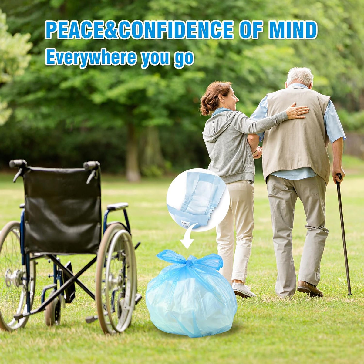 Large Adult Diaper Disposal Bags (18?™’x23?™â€?, 288 pcs Value Pack, Scented, Elderly Waste Diaper