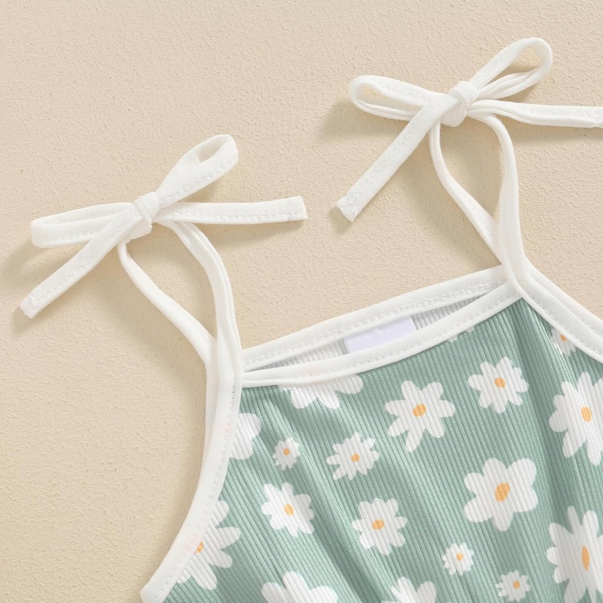WZTYYDS Toddler Baby Girl Summer Clothes Floral Romper Tie-Up Strap Halter Jumpsuit Infant Summer