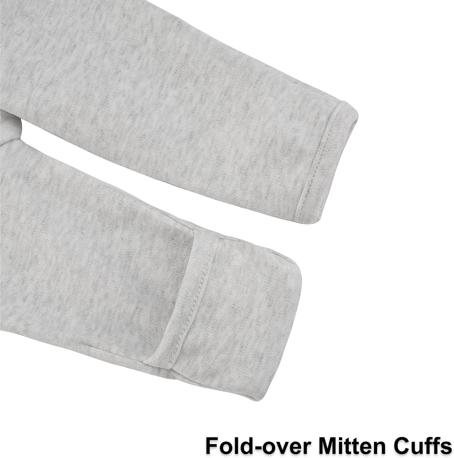 Aablexema Baby Footed Pajamas with Mitten Cuffs Zipper 4-Pack Infant Newborn Cotton Long Sleeve