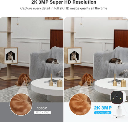 Jennov Outdoor/Indoor Security Cameras 5Ghz/2.4Ghz, 2K HD WiFi/Color Night Vision/Motion Detection