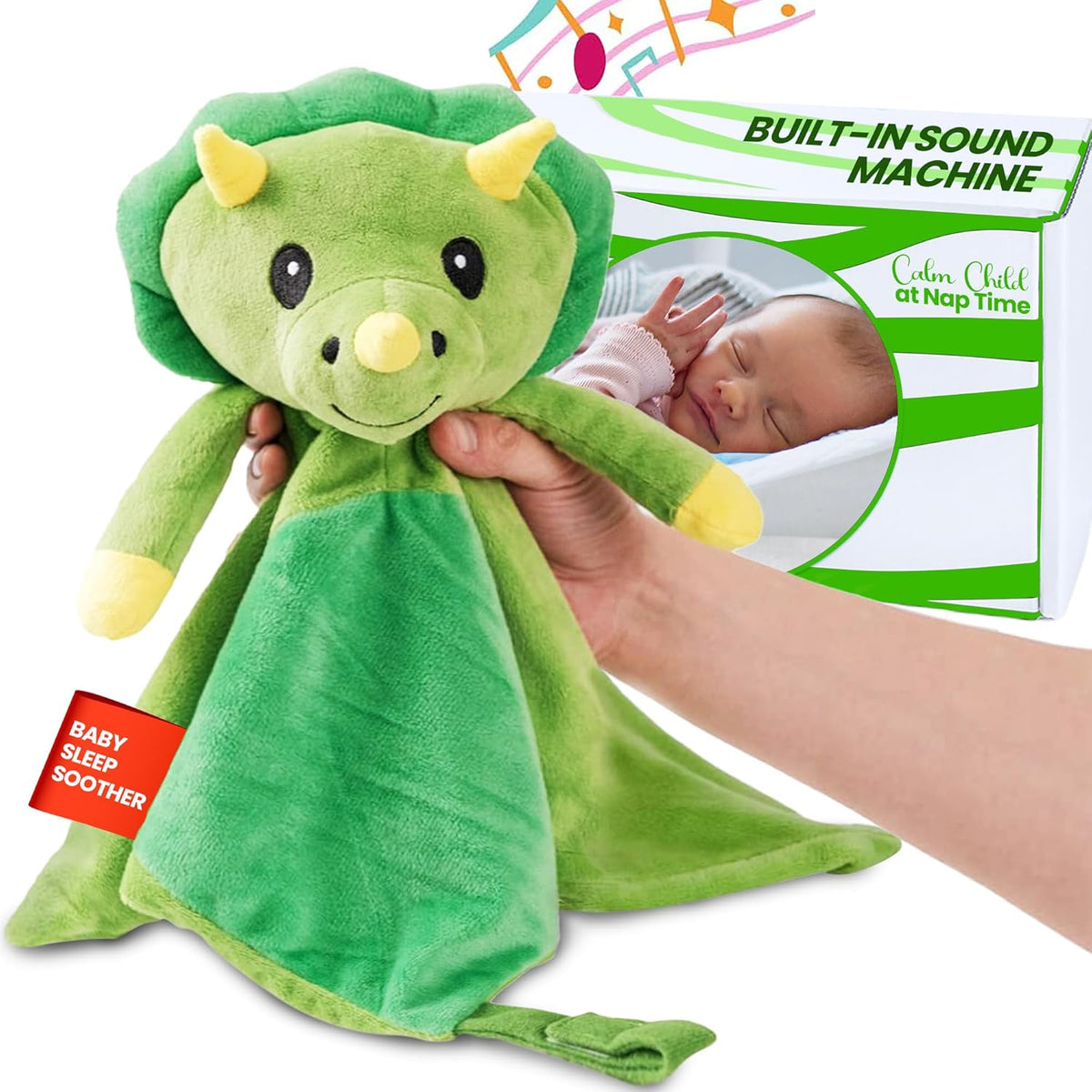 Newborn Gift - White Noise & Lullaby Plush Lovey Helps Speed up Pre-Sleep Calming Routine - Reduce