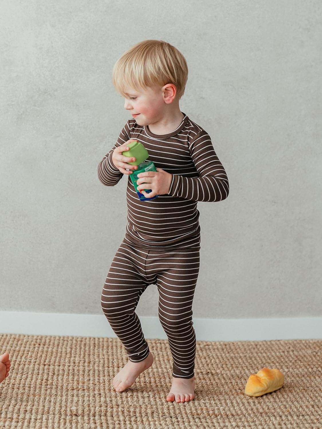 AVAUMA Stripe Pattern Baby Boys Girls Pajama Set Kids Toddler Snug fit Ribbed Sleepwear pjs for