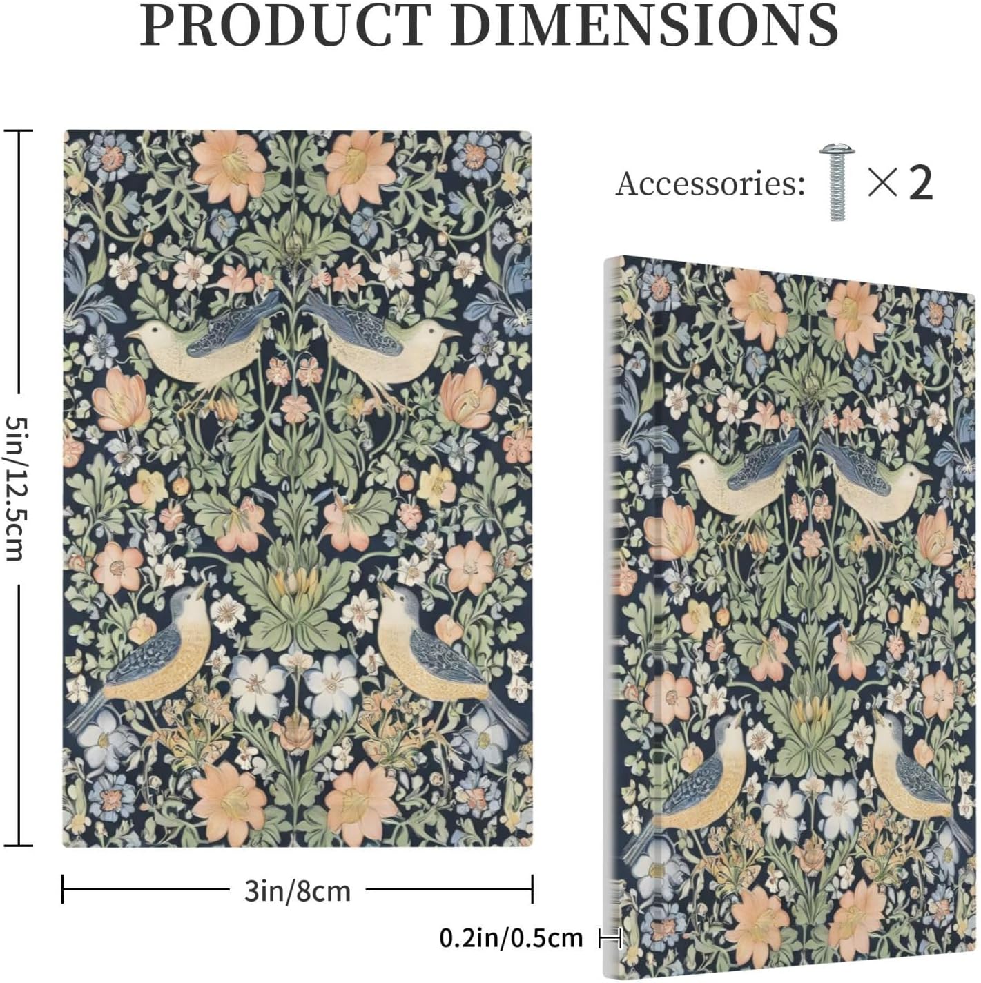 Decorative Switch Covers Plate Rustic Morris Birds Green Leaf Flower 1 Gang No Device Single Blank