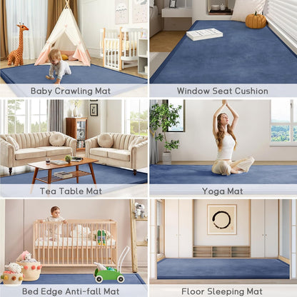 Baby Play Mat for Floor Tummy Time Nursery Rug Muscle Area Rug Playroom Rug Tatami 50 * 50" Memory