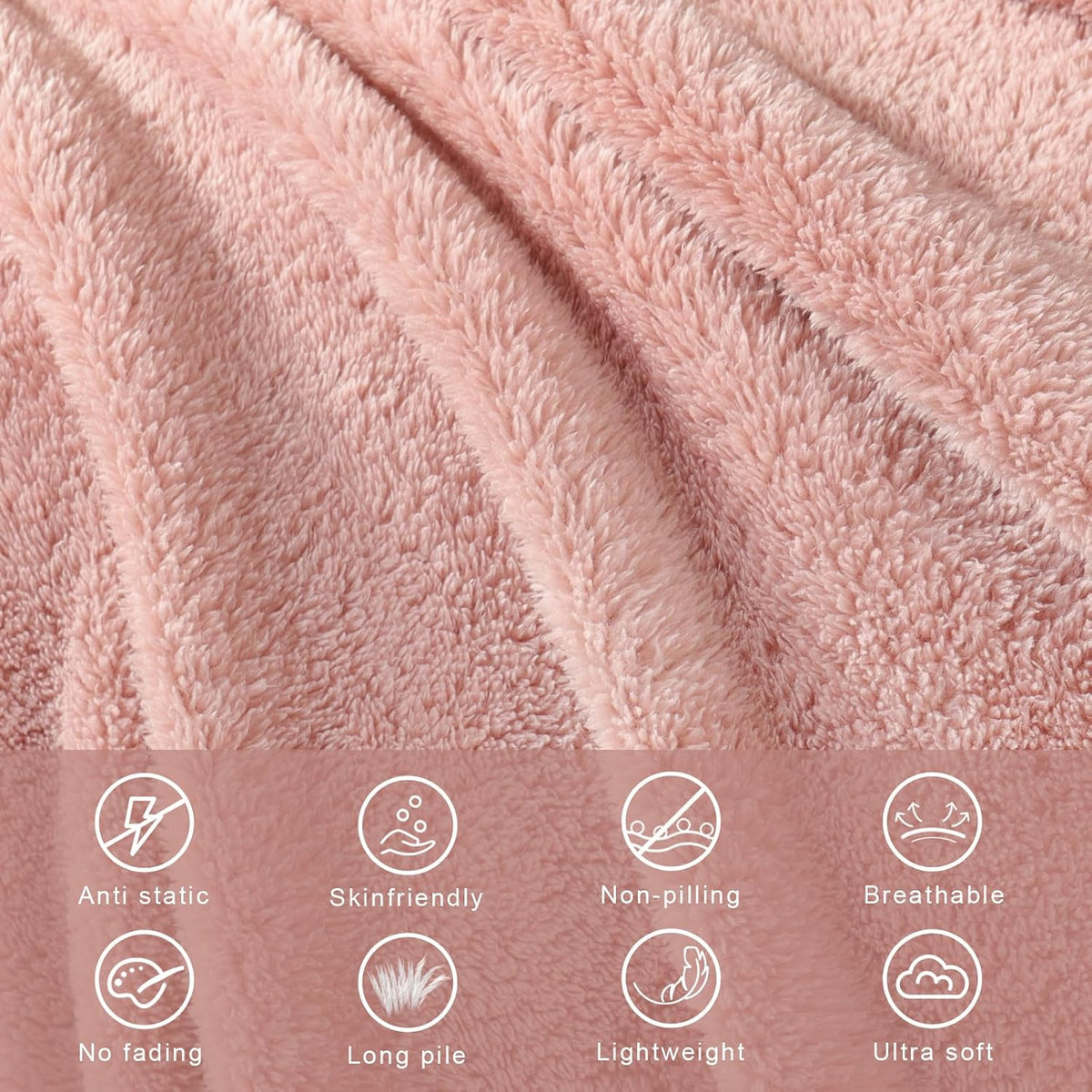 Exclusivo Mezcla King Size Flannel Fleece Blanket, Super Soft Velvet Plush Bed Blanket, Fuzzy Cozy