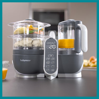 Babymoov Duo Meal Station: 6-in-1 Baby Food Maker | Steams, Blends, Warms, Defrosts, Sterilizes